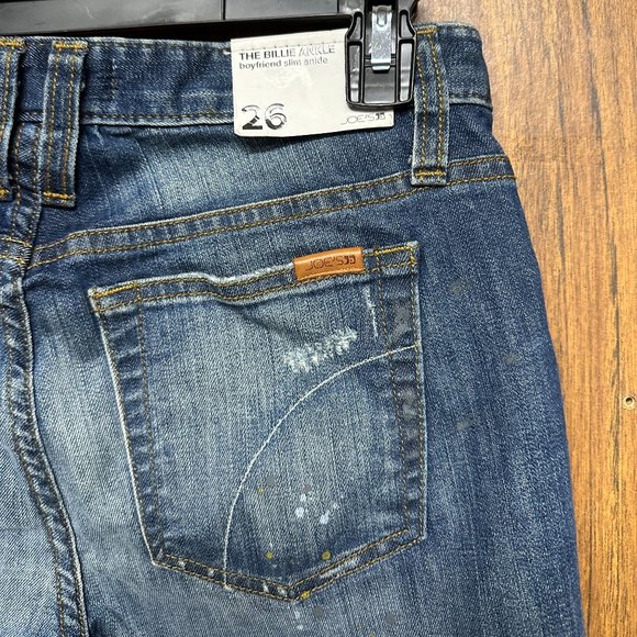 NWT Joe's Jeans Billie Ankle Boyfriend Jean - Sarina Paint Splatter Detail - Picture 3 of 6